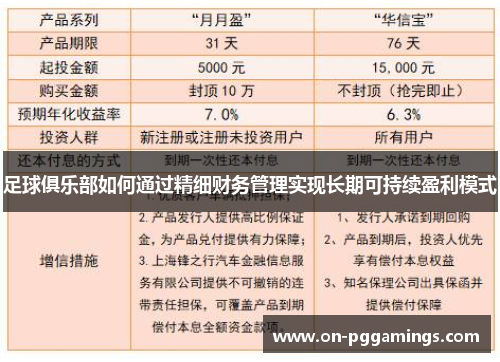 足球俱乐部如何通过精细财务管理实现长期可持续盈利模式